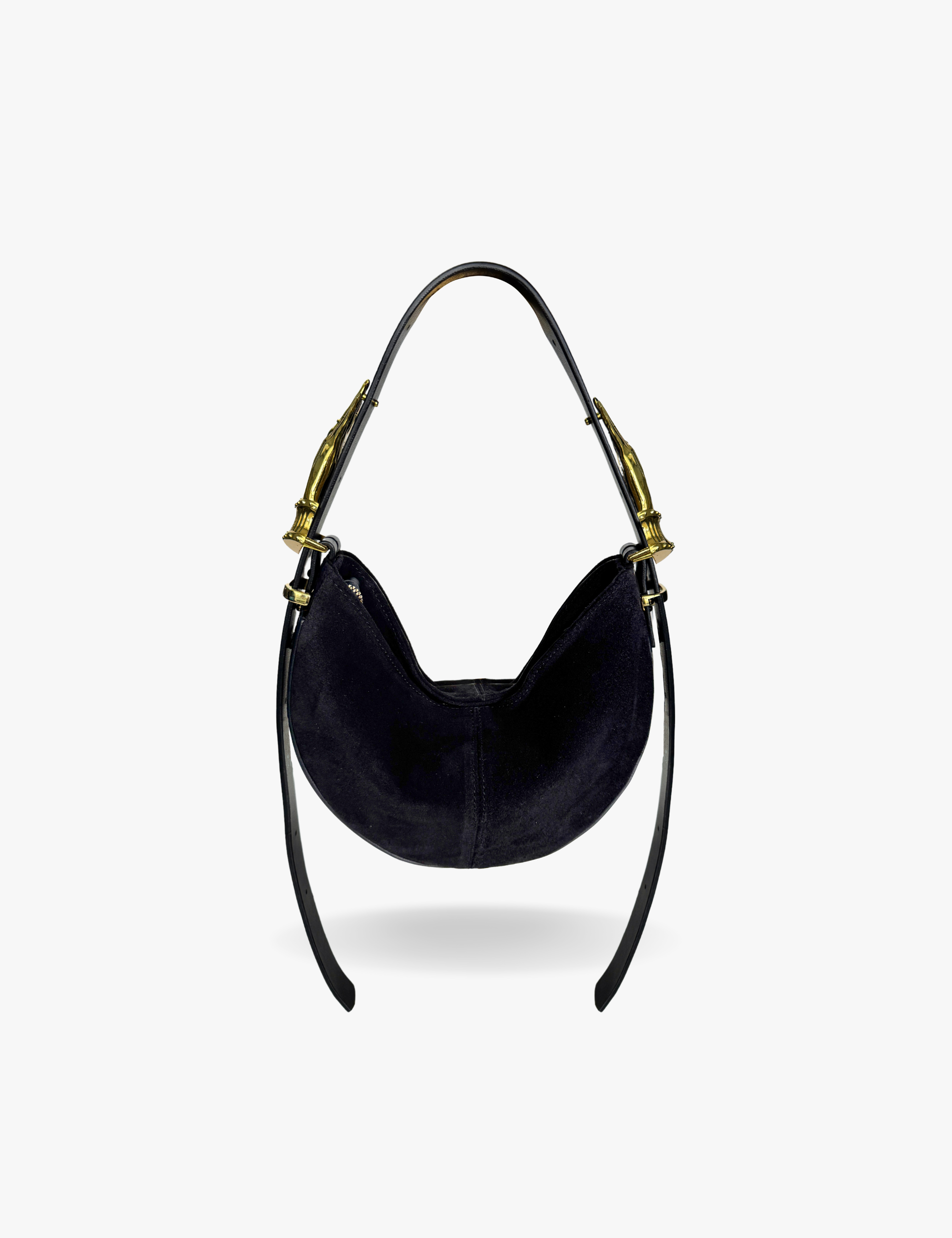 The Mini Hobo Gilded Lure Bag Black Suede