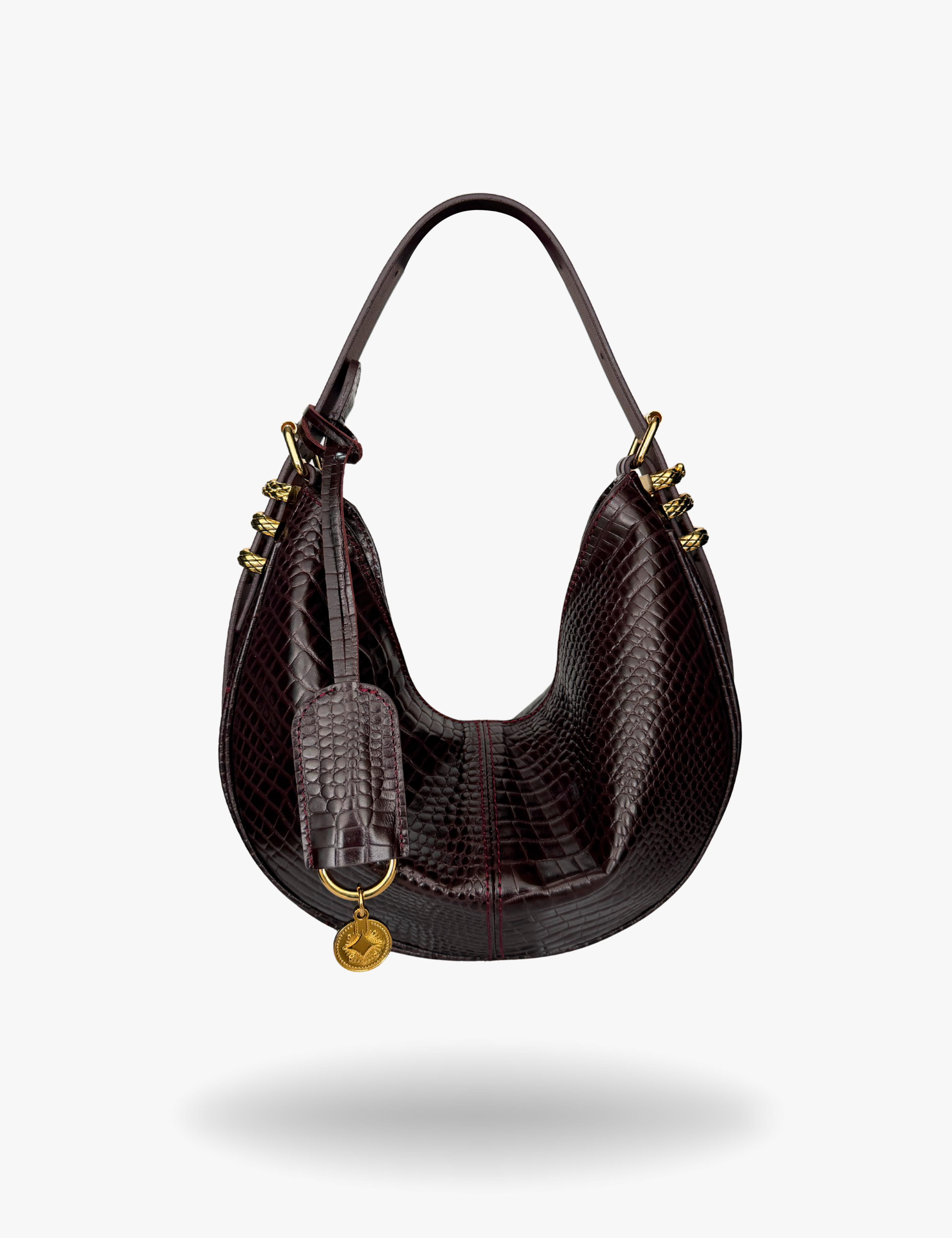 The Midi Hobo Oracle Hiss Bag Black Cherry