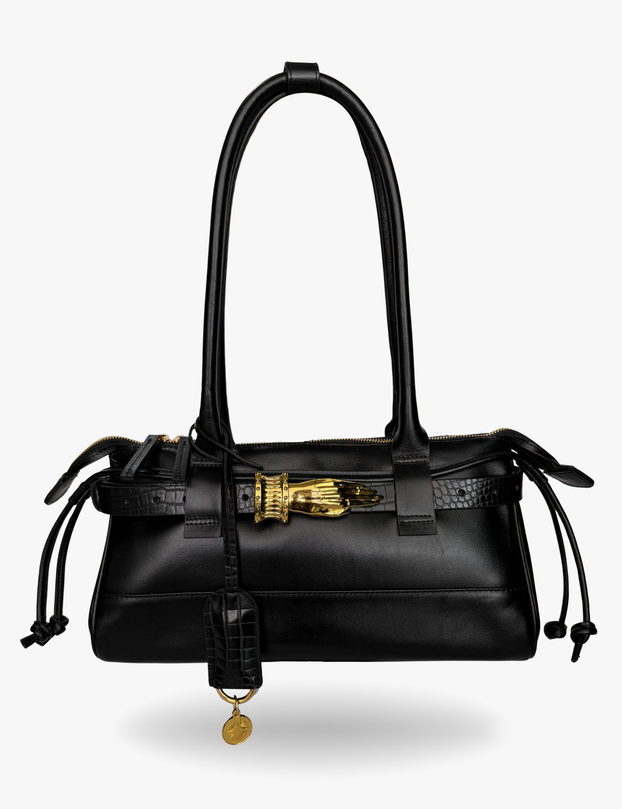 The East West Gilded Lure Bag Black Smooth