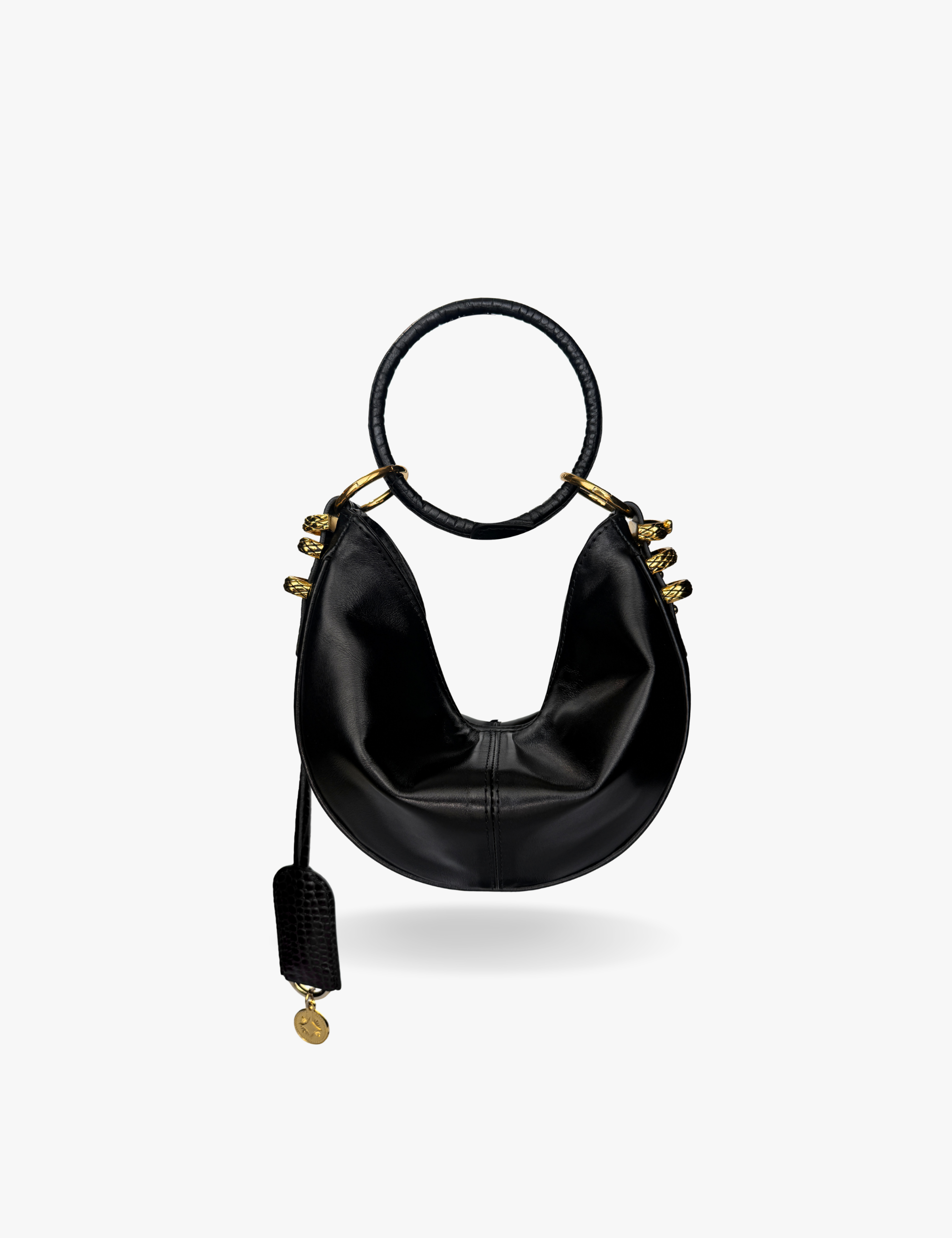 The Mini Hobo Oracle Hiss Ivy Bag Black Smooth