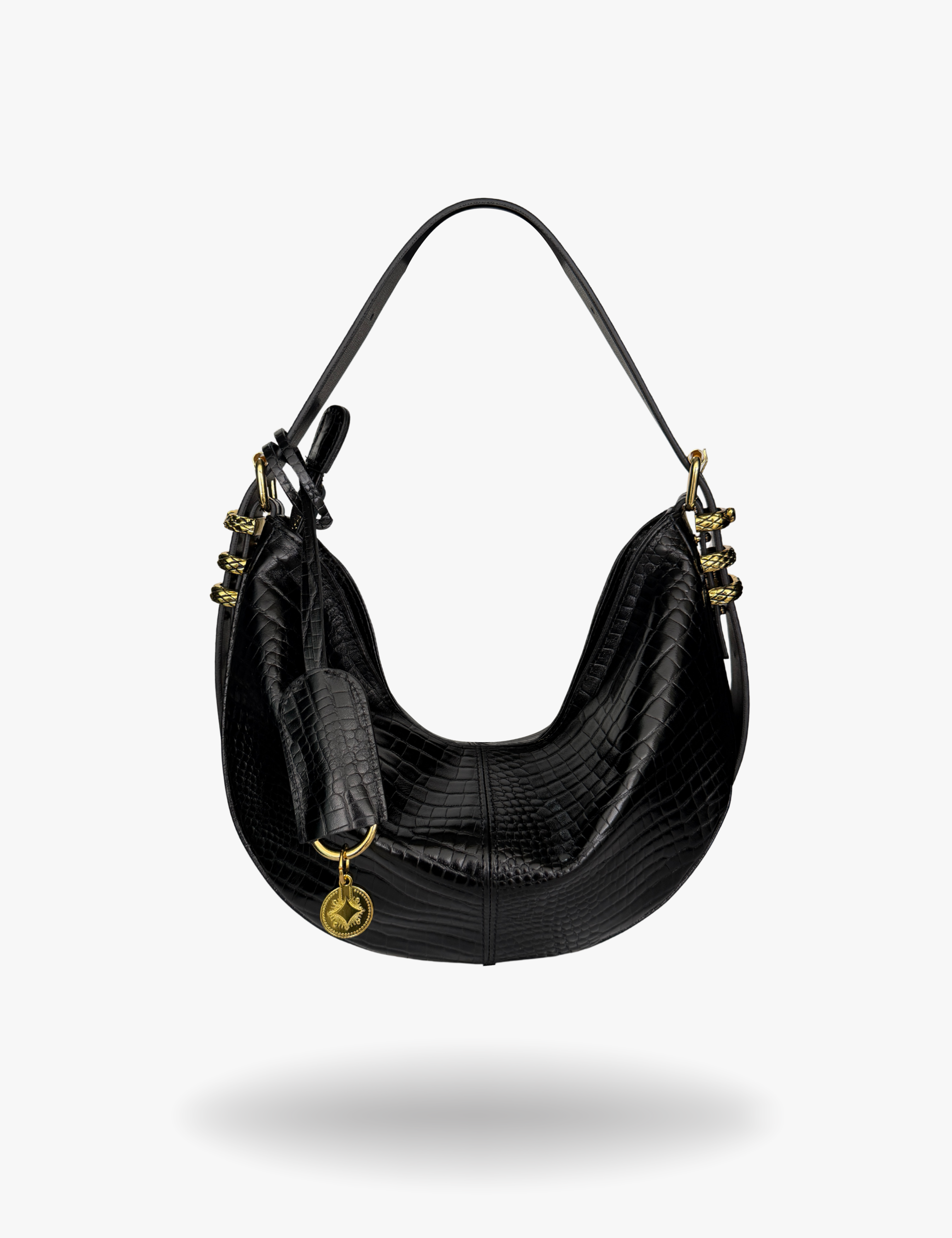 The Midi Hobo Oracle Hiss Bag Black