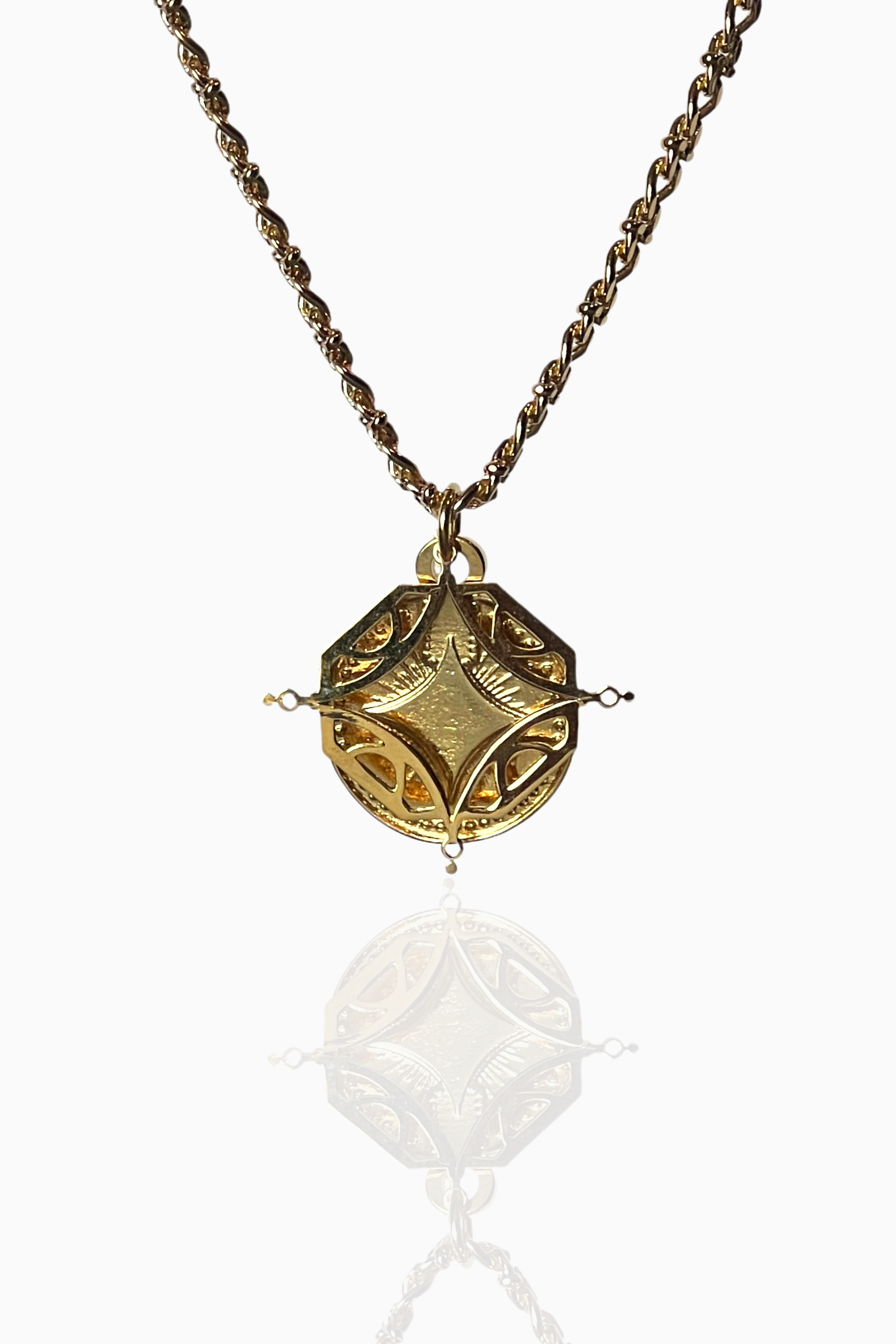 Bold Double Lush Charm Necklace Gold